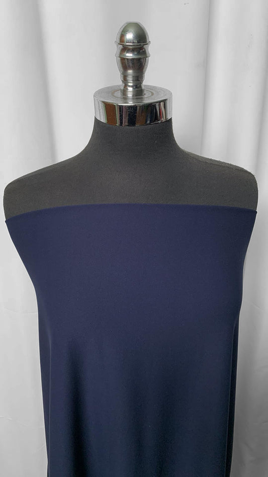 Solid Navy - Mid-Weight Peached Performance - 2 Yard Cut