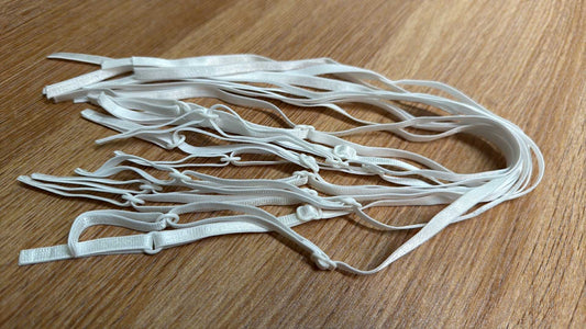 Premade Elastic Straps - 1/4" x 20" - 5 Sets (10 Straps Total)