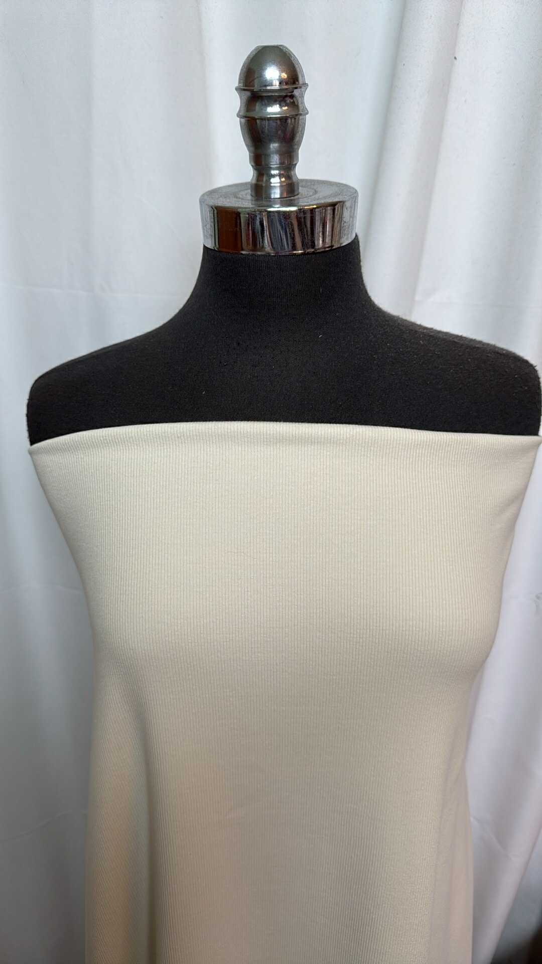 Ivory - Heavy Modal/Spandex Rib Knit - 2 Yard Cut