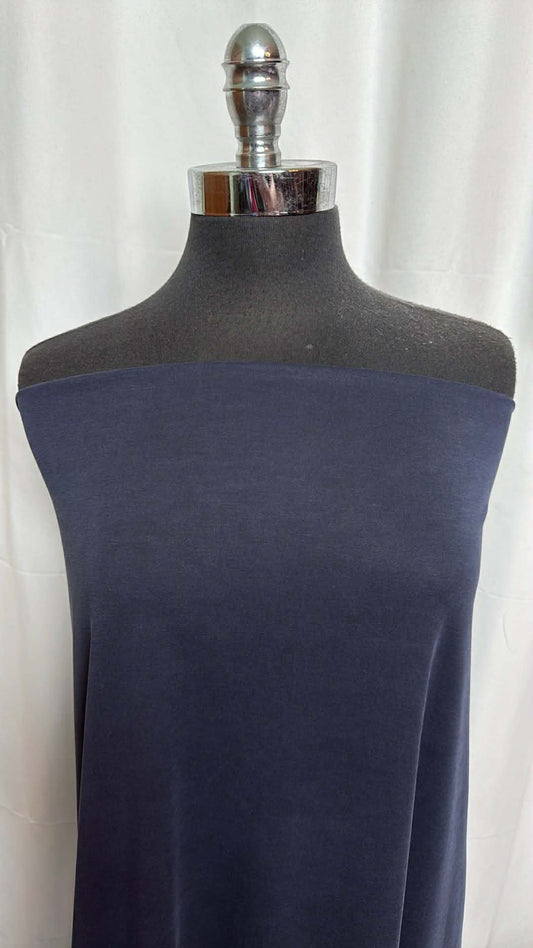 Navy - Modal/Poly Cupro Interlock - By the Yard