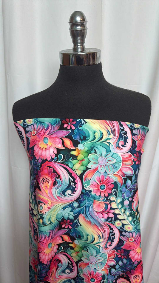 Night Paisley - Peached Performance - 3 Yard Cut