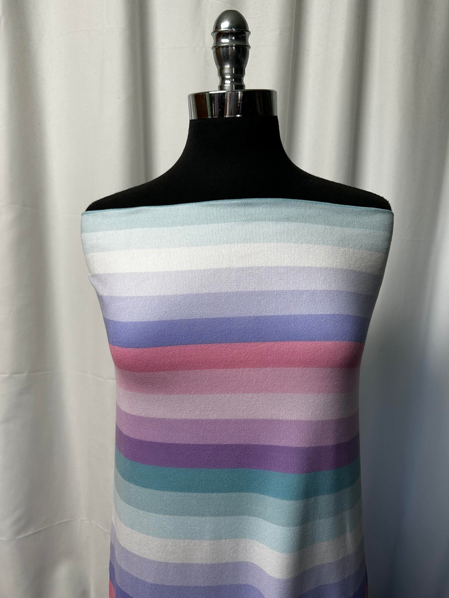 Pastel Stripe - Oakley Brushed Sweater Knit - 2 Yard Cut