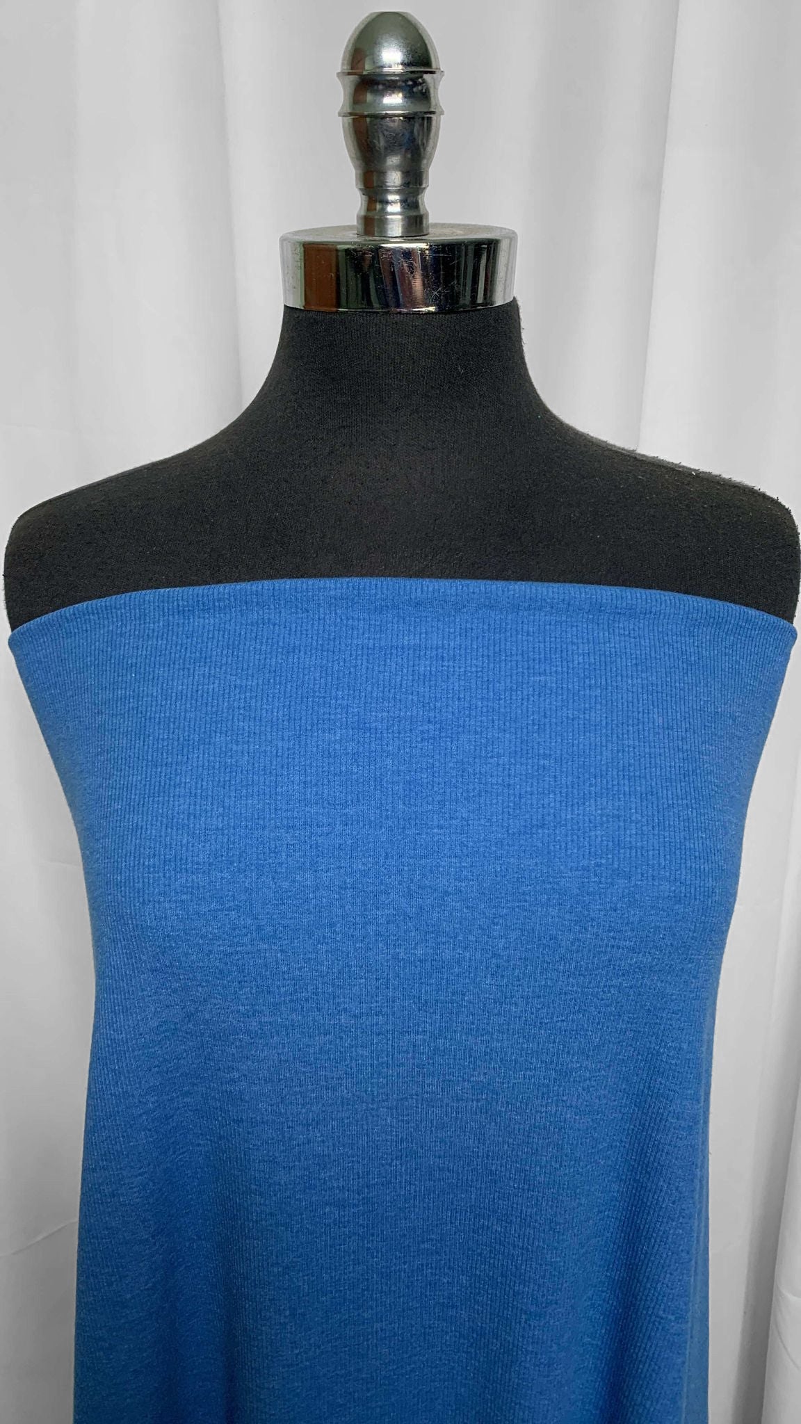 Soft Royal - Poly/Cotton/Rayon/Spandex 2x1 Rib Knit - 2 Yard Cut ...