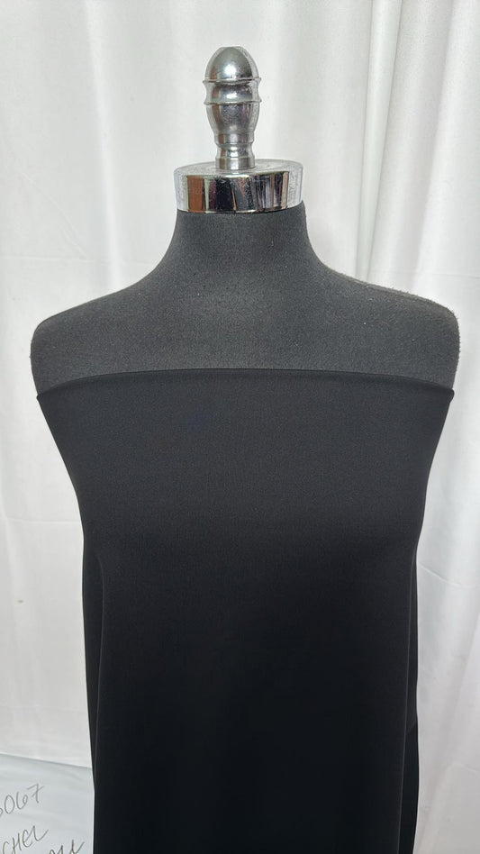 Solid Black - Peached Performance - By the 1/2 Yard