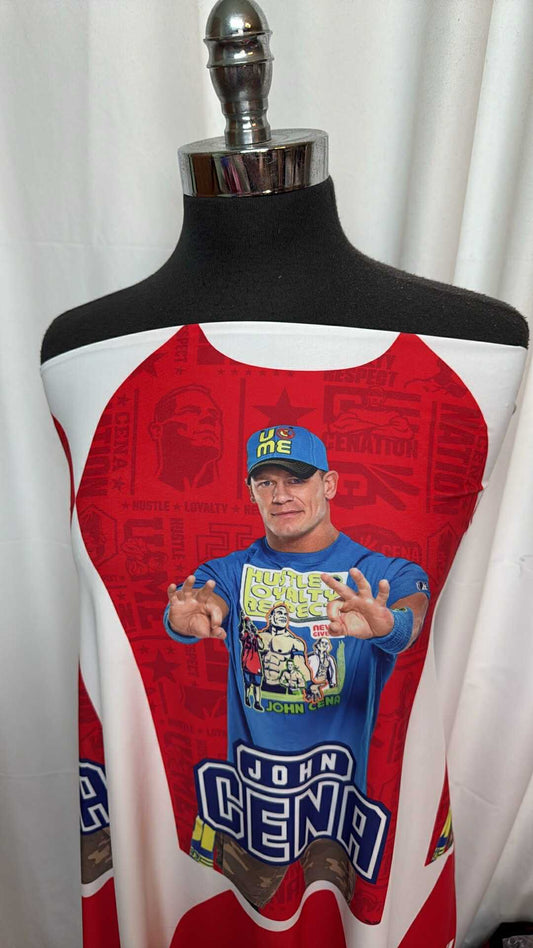 Red/White/Blue John Cena - Nylon/Spandex Swim Yardage & Panels - 7 Yards