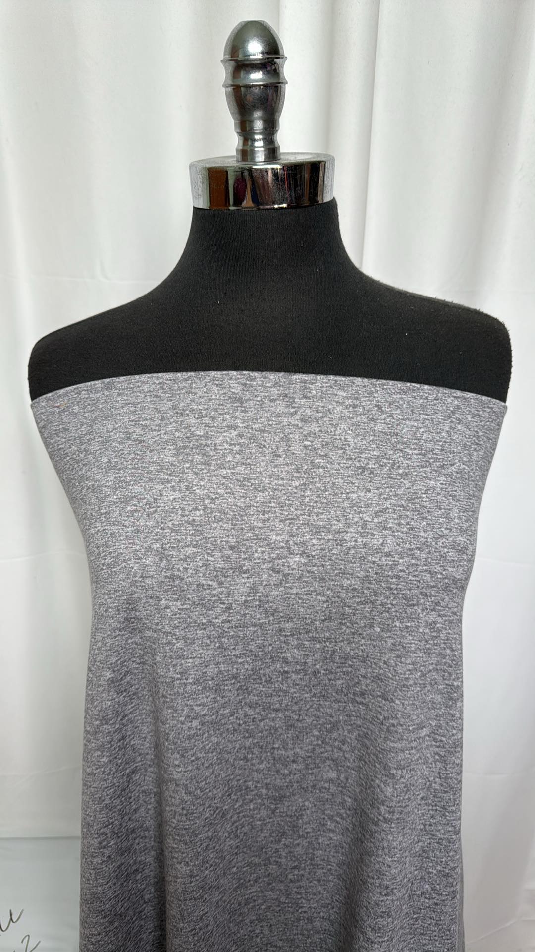 Heathered Silver - Mid-Weight Peached Performance - By the Yard