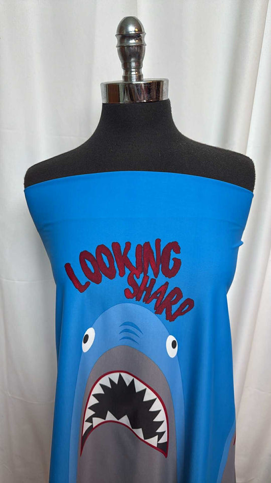 Sharks - Nylon/Spandex Swim Panels - 3 Sharks Per 26" Cut