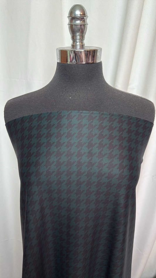 Hunter Houndstooth - Yoga Performance - 2 Yard Cut