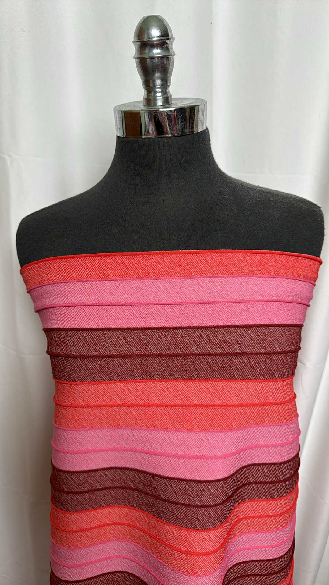 Stripe - Textured Jacquard Nylon/Spandex Swim (46" Wide) - 2 Yard Cut