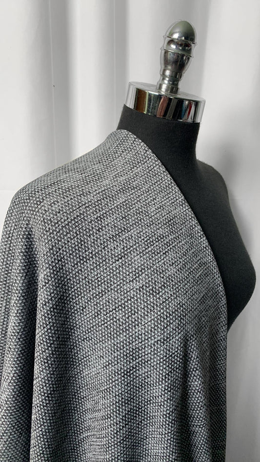 Black/Grey - Performance Fleece - 2 Yard Cut