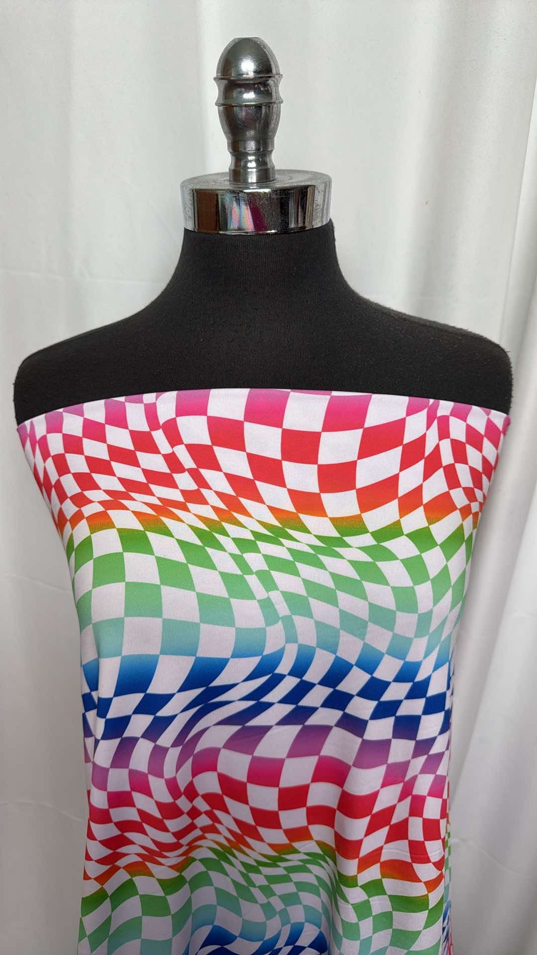 Warped Check - Yoga Performance - 2 Yard Cut