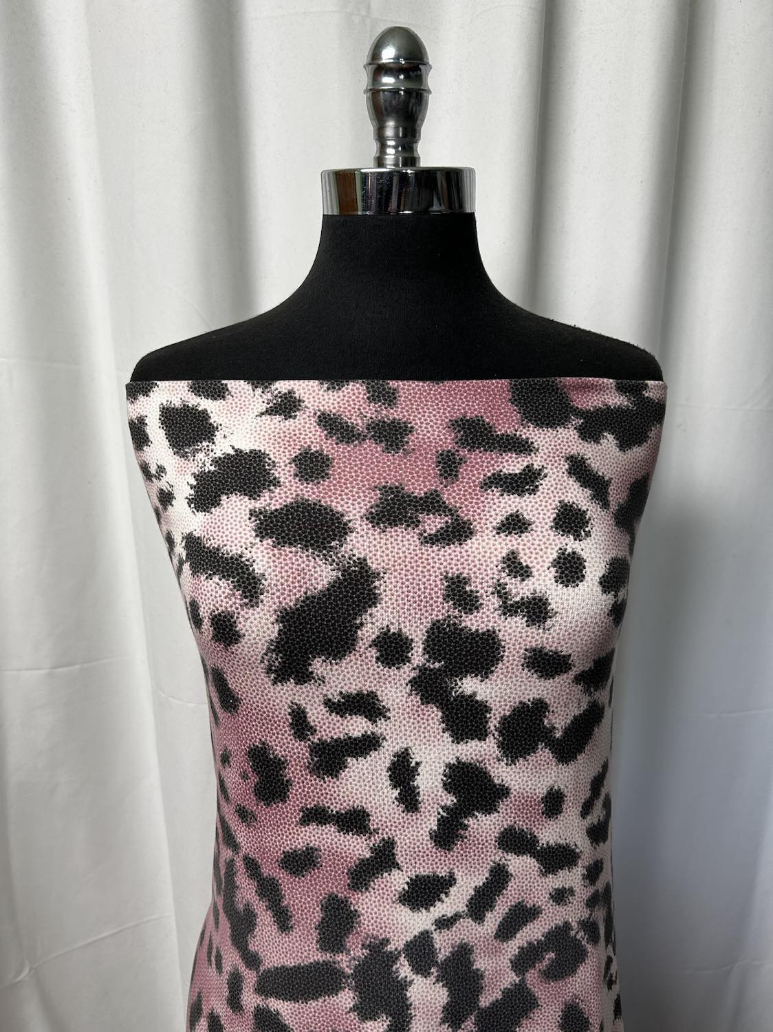 Pink Leopard - Oakley Brushed Sweater Knit - 1 Yard Cut