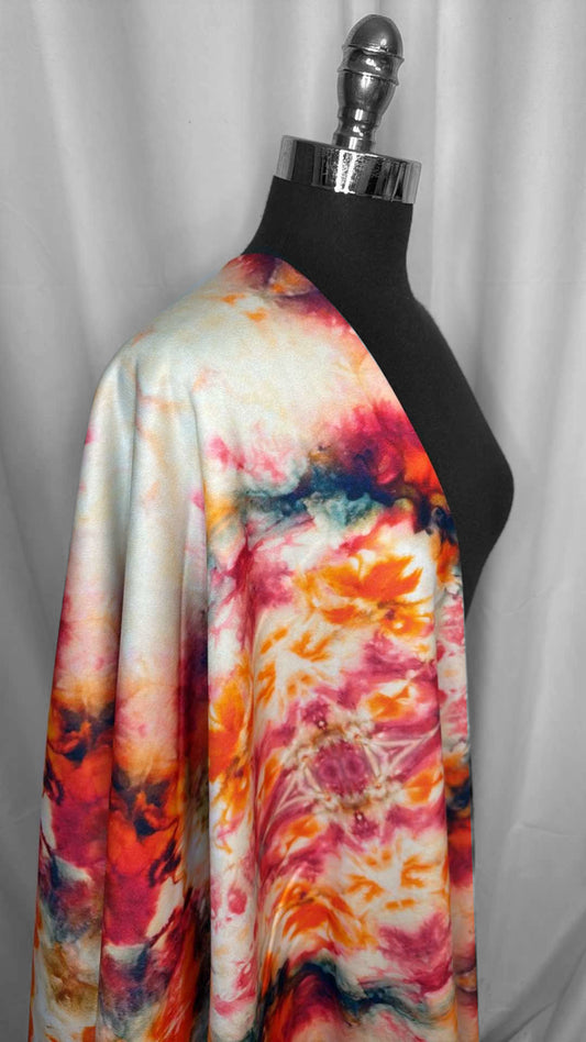 Inferno Bloom - Poly Sweatshirt Fleece - 3 Yard Cut