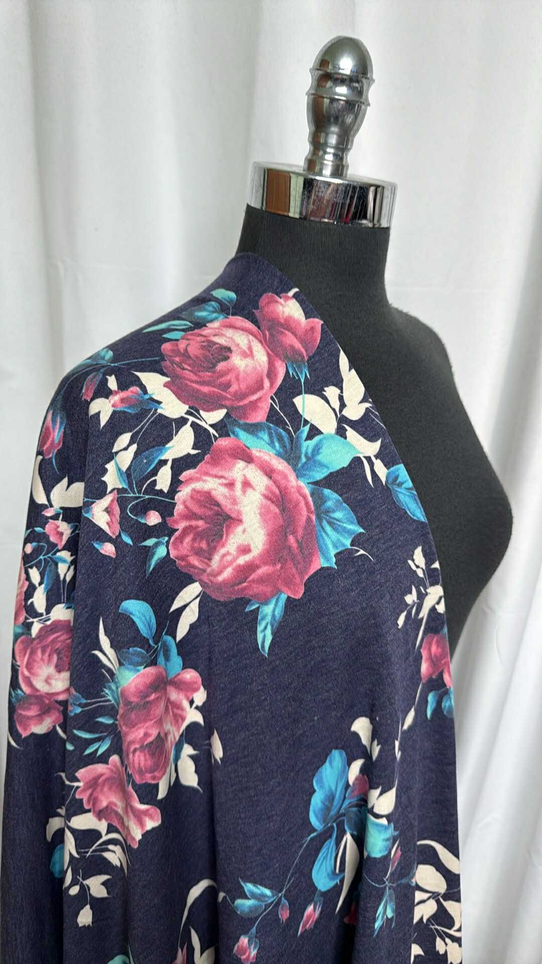 Navy Floral - PRS French Terry - 2 Yard Cut