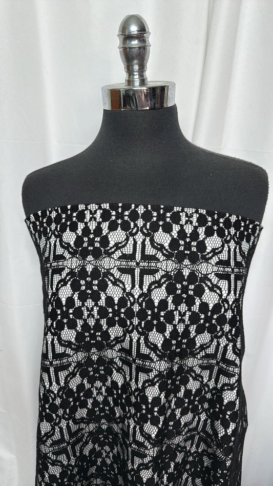 Bonded Lace Overlay - Poly/Spandex - 2 Yard Cut