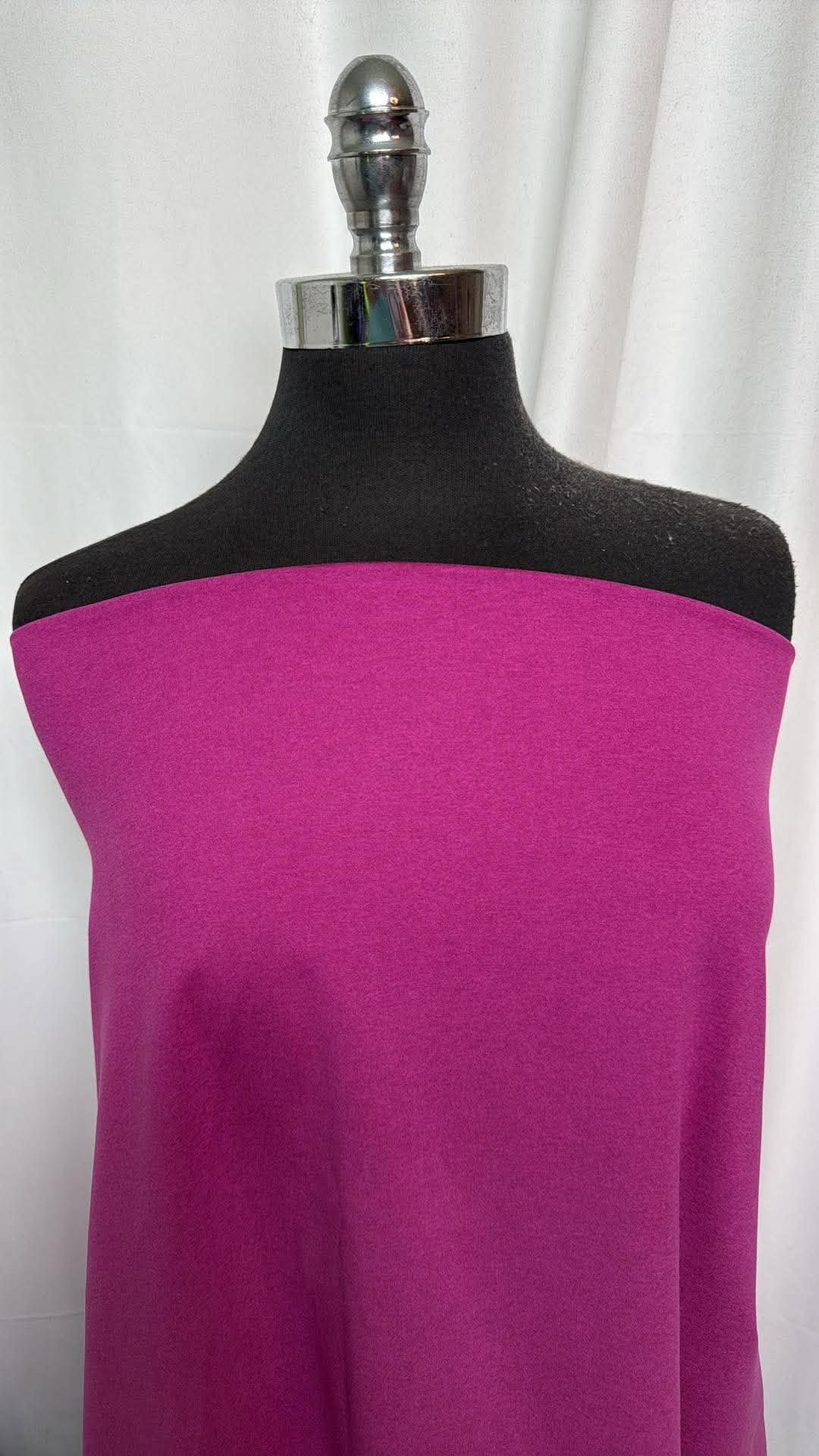 Purple Magenta Heather - Peached Performance - By the 1/2 Yard