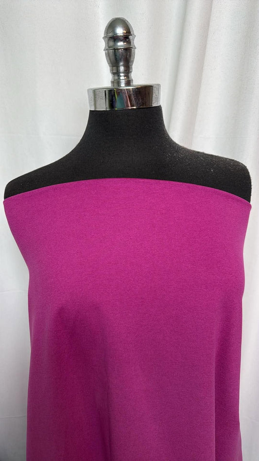 Purple Magenta Heather - Peached Performance - By the 1/2 Yard