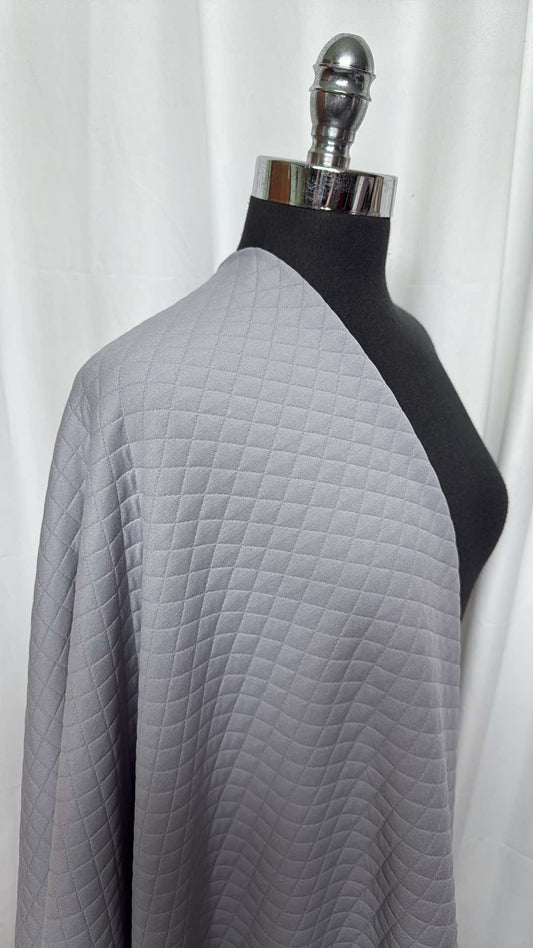 Silver - Quilted (Read Description) - 2 Yard Cut