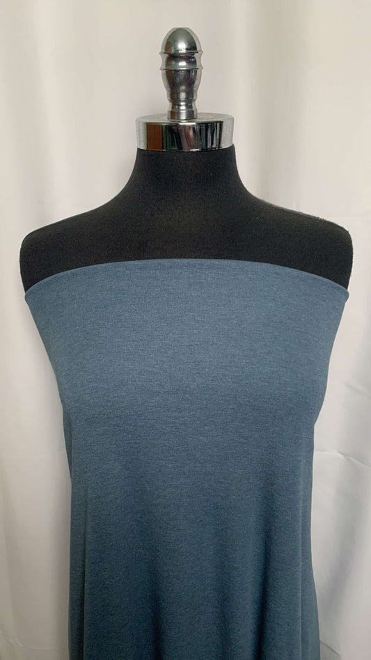 Teal - 1x1 Combed Cotton Rib - 2 yard Cut
