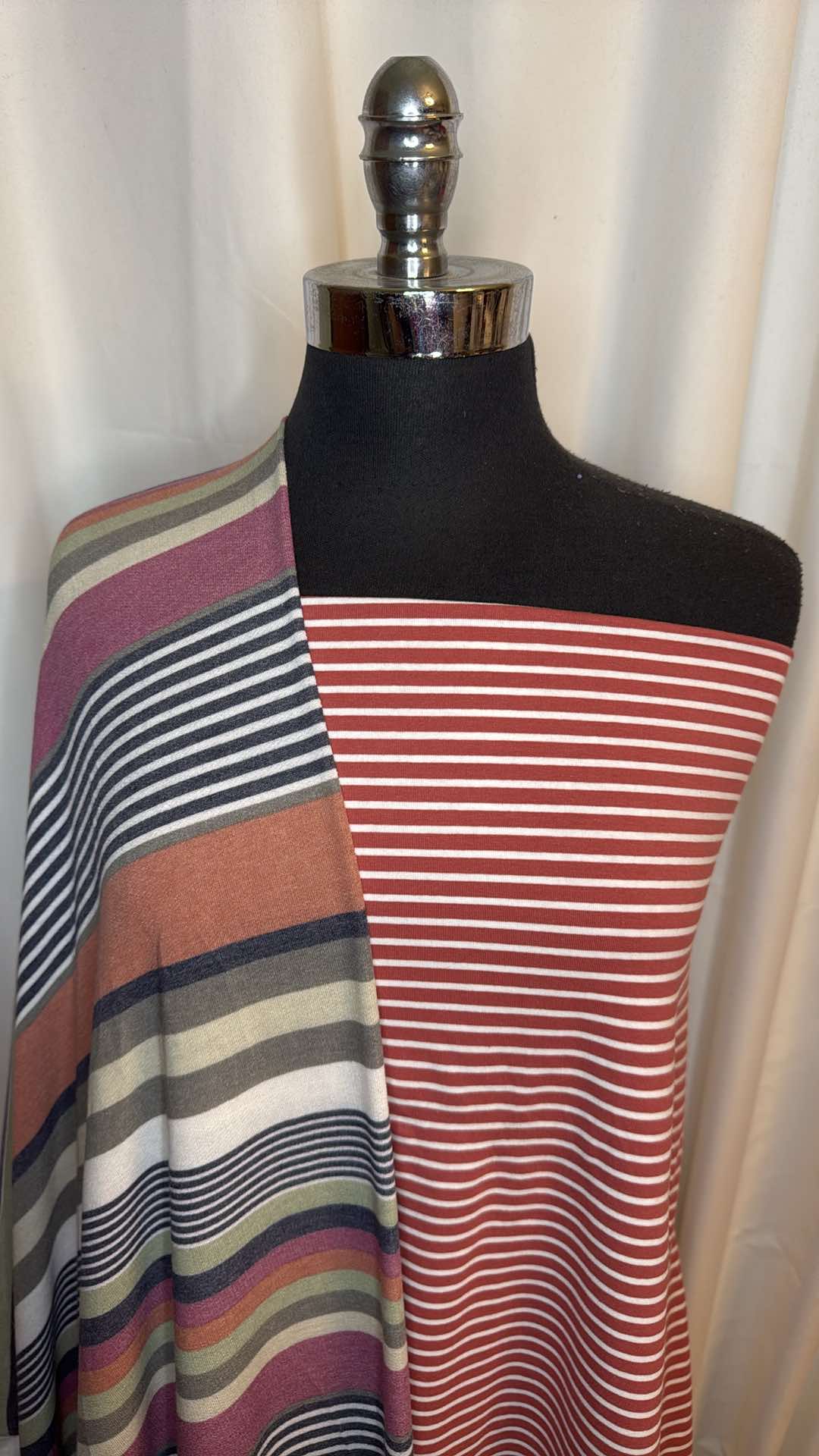 DOUBLE STRIPE BUNDLE : 2YD Variegated Stripe PRS FT & 2YD Stripe Organic C/S (72" Wide) : A26685