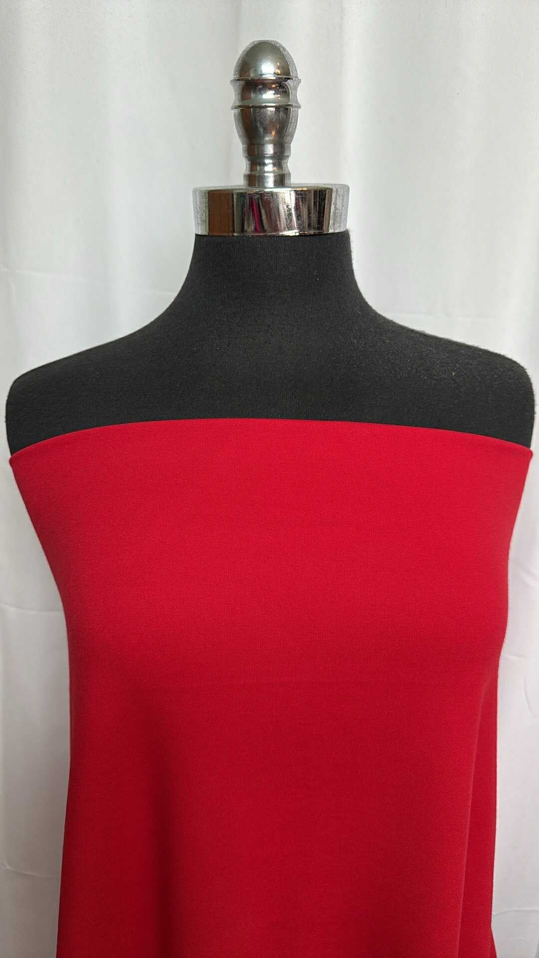 Red - Rayon/Nylon/Spandex Ponte - By the Yard