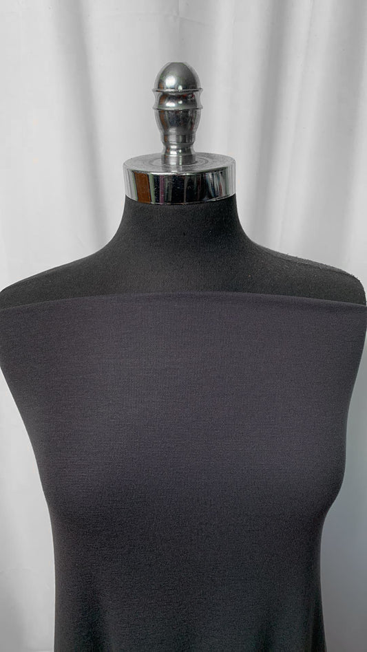 Charcoal - Compacted Rib Modal - By the yard