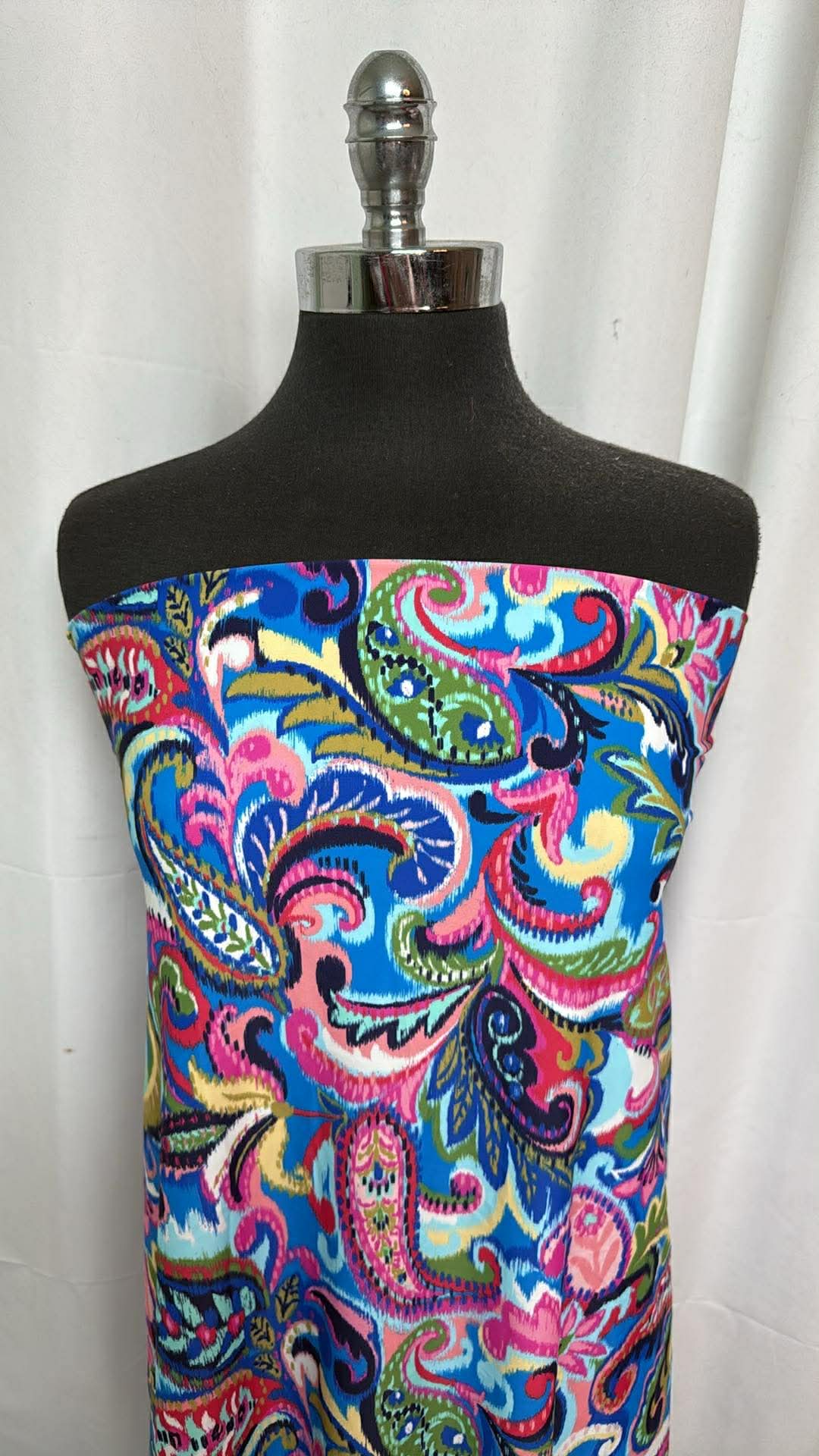 Multi Paisley - Designer Nylon/Spandex Swim - 2 Yard Cut