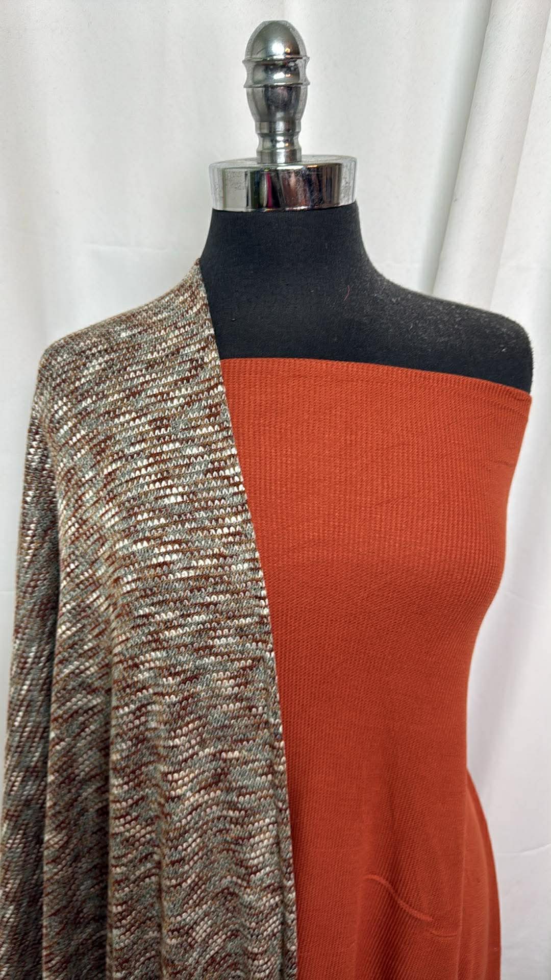 RUST/MULTI SWEATER BUNDLE : 2YD Rust R/S Thermal & 2YD Multi Light-Weight SK : A30429