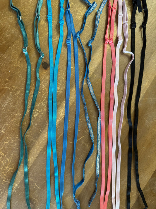 Adjustable Straps 1/4" - 1 Pair Each of 7 colors