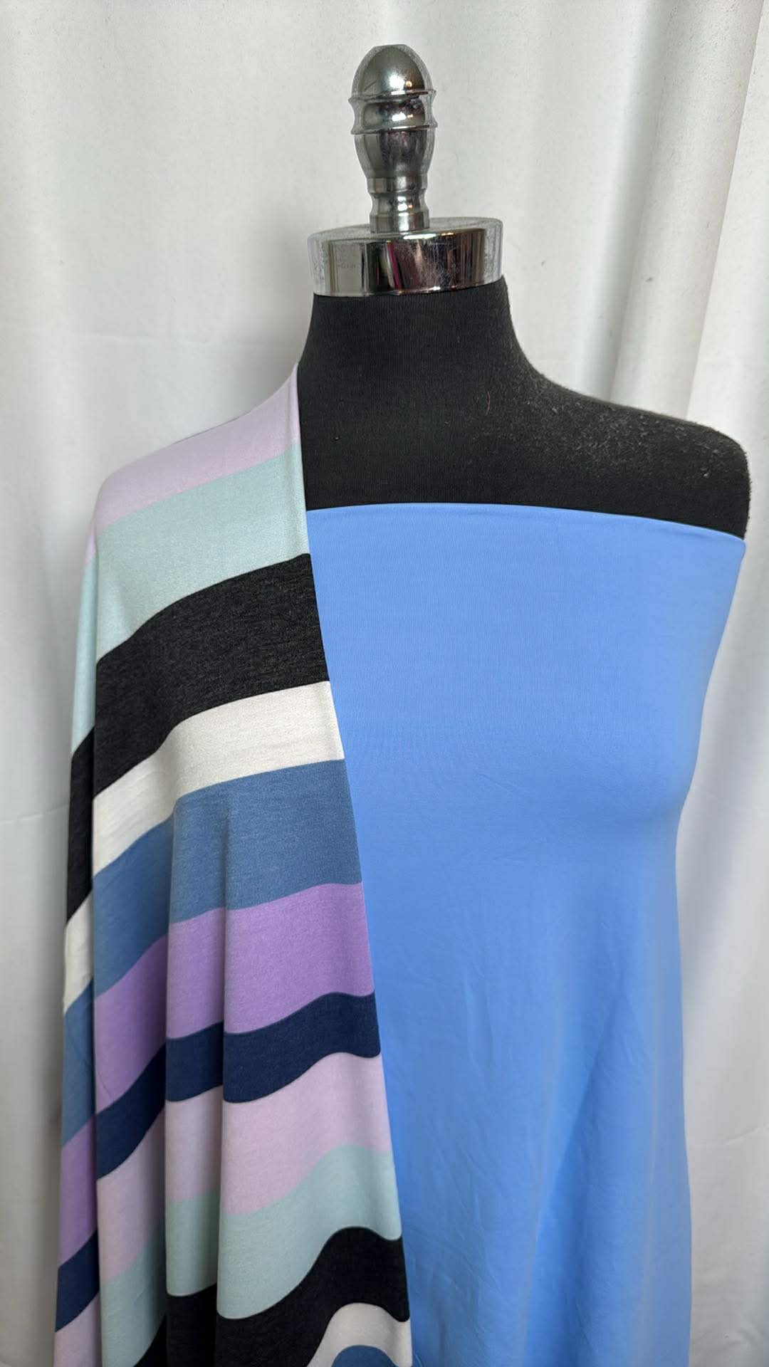 BLUE/WIDE STRIPE BUNDLE : 2YD Blue Yoga PF & 2YD Wide Stripe PRS FT : A30434