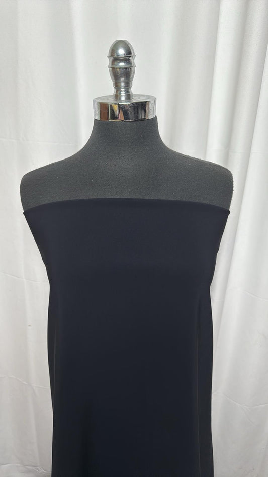 Black - 2-Faced Bonded Italian Polyamide/Elastane - 2 Yard Cut
