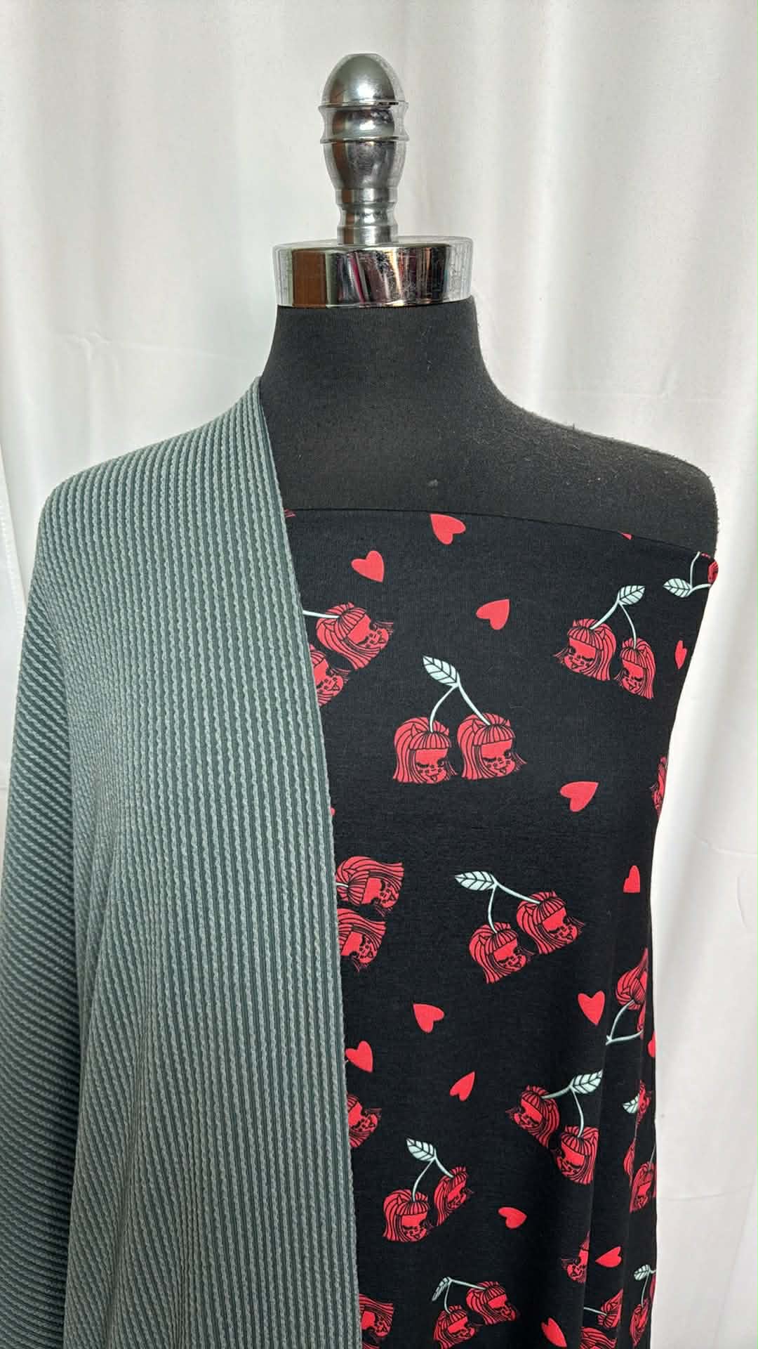 CHERRY FACES BUNDLE : 1.5YD Cherry Faces PRS Jersey & 2YD Urban Rib : A29353