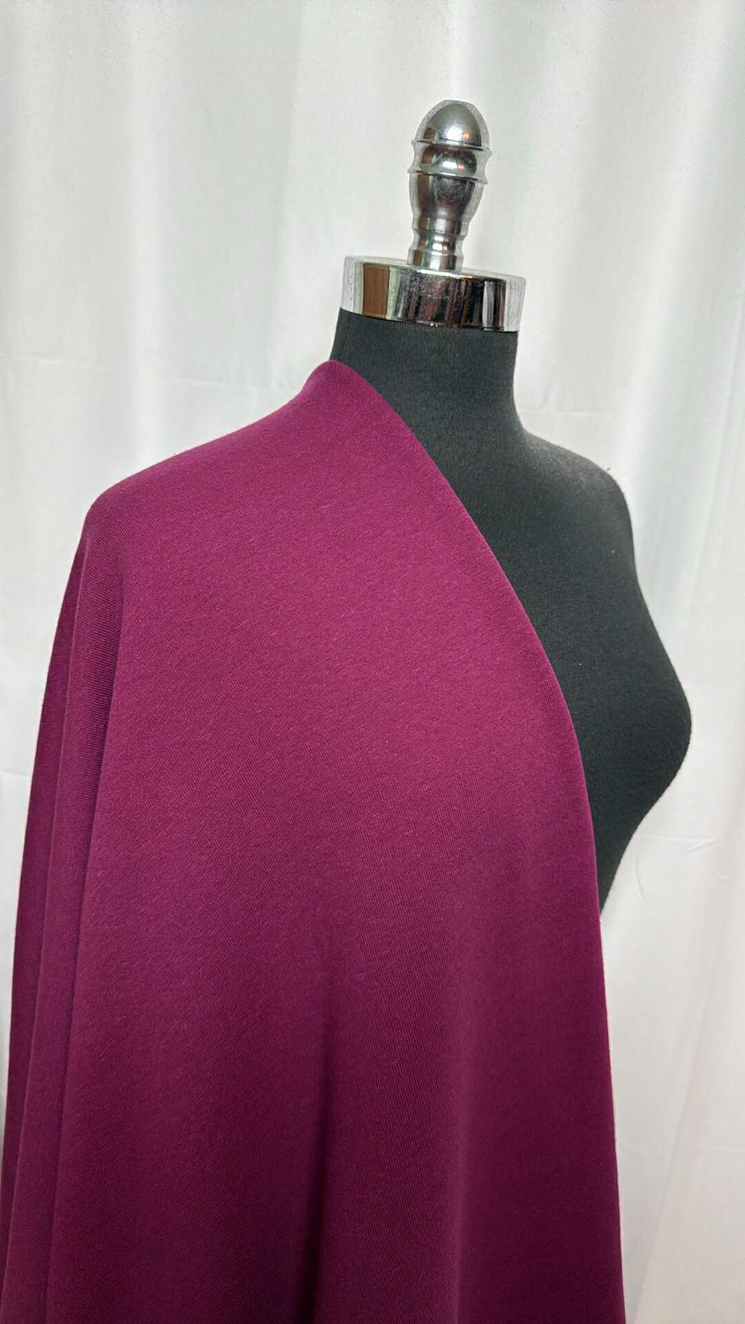 Magenta - 50/50 Cotton/Poly Sweatshirt Fleece (74" Wide) - 2 Yard Cut