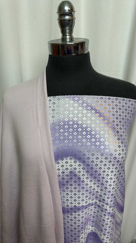 PURPLE FOIL BUNDLE : 2YD Purple Foil Yoga PF & 1+YD Solid C/S FT : A28144