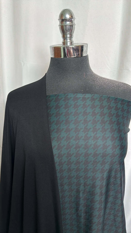 HOUNDSTOOTH BUNDLE : 2YD Houndstooth Yoga PF & 2YD Black Light/Medium-Weight Yoga PF : A29900