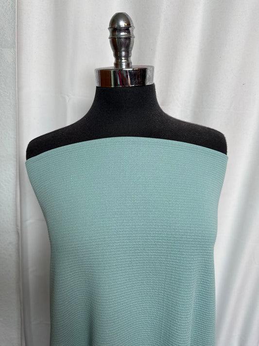 Dusty Aqua - PRS "Comfy" Flatback Thermal Knit - 2 Yard Cut