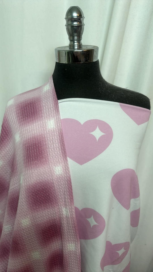 SQUARES/HEARTS BUNDLE : 2YD Hearts C/S & 2YD Squares Thermal : A30925