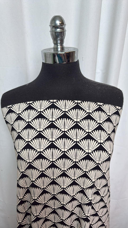 Fans - Designer Nylon/Spandex Swim - 1 Yard Cut