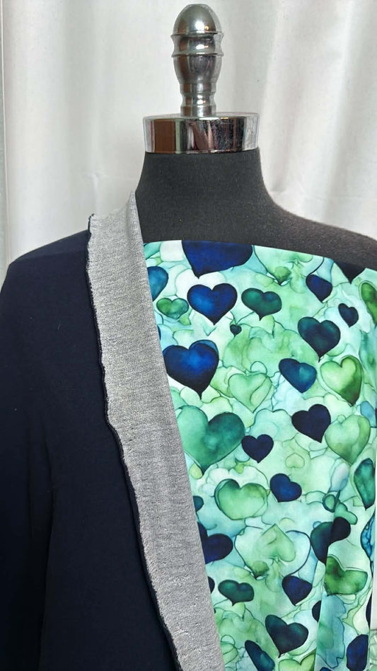 EMERALD AFFECTION/DENIM BUNDLE : 1+YD Emerald Affection Single-Brushed PF & 1YD C/S Denim : A29811