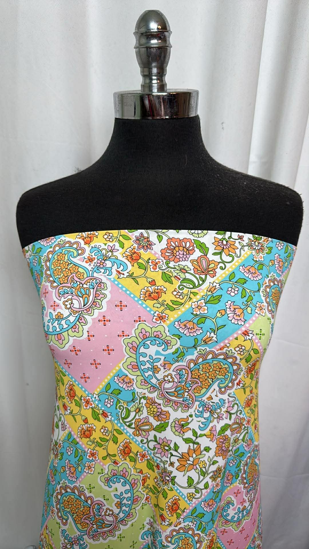 Pastel Paisley - Designer Nylon/Spandex Swim - 2 Yard Cut