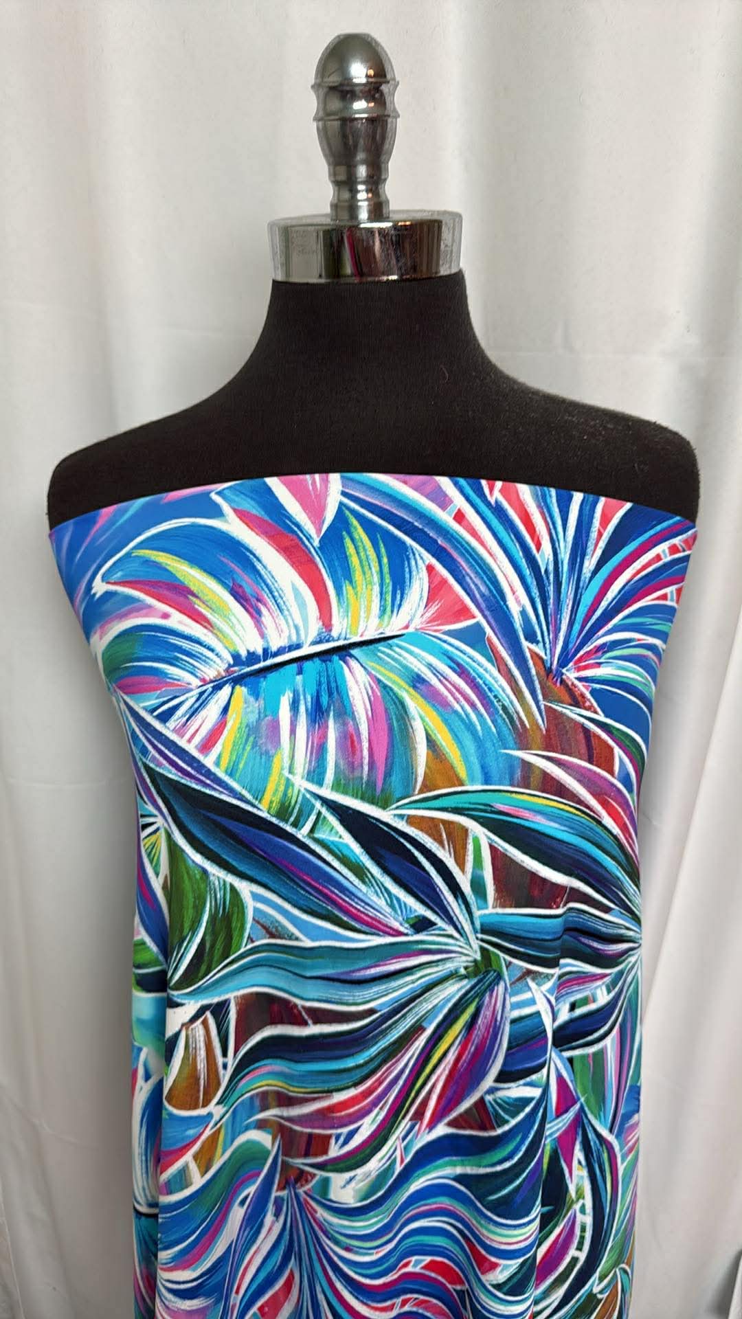 Bright Leaves - Designer Nylon/Spandex Swim - 1+ Yard Cut