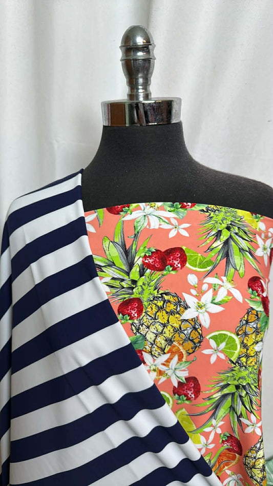 FRUIT/STRIPE BUNDLE : 1YD Fruit N/S & 1YD Stripe N/S : A29810