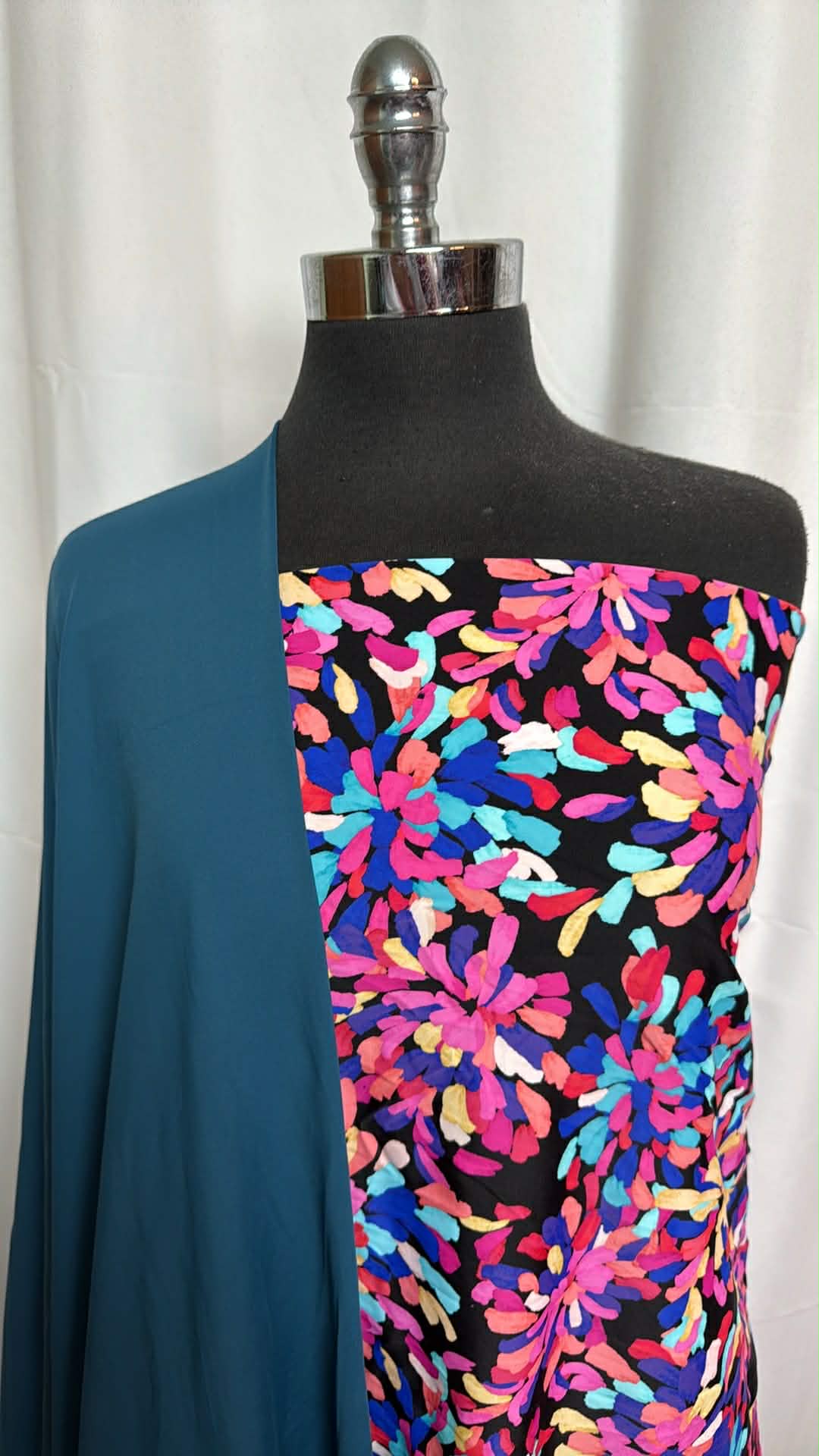 TEAL/COLORBURST BUNDLE : 1.5YD Colorburst Designer N/S Swim & 2YD Teal N/S Swim : A29393