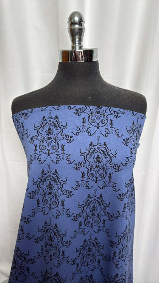 Navy Fairytale - Nylon Ponte - 2 Yard Cut