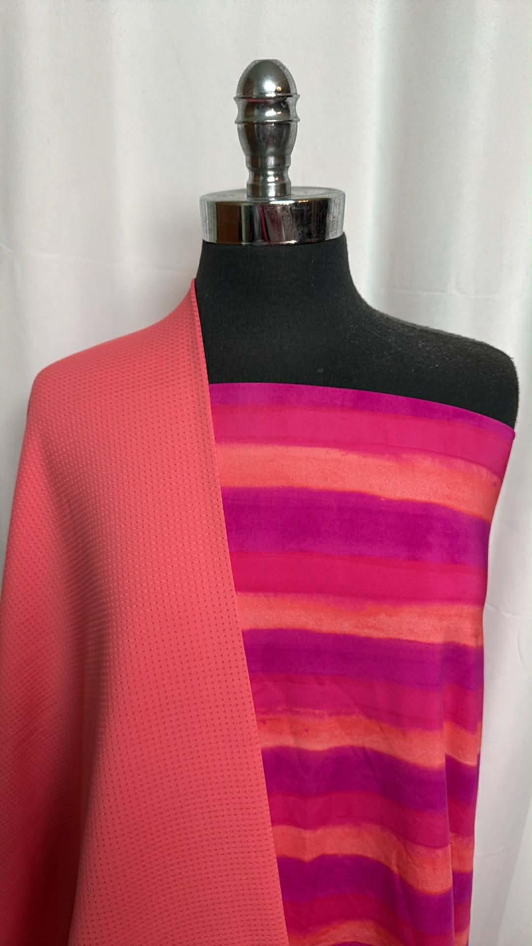 SUNSET STRIPE BUNDLE : 2YD Stripe N/S Swim & 1+YD PF Mesh : A29432