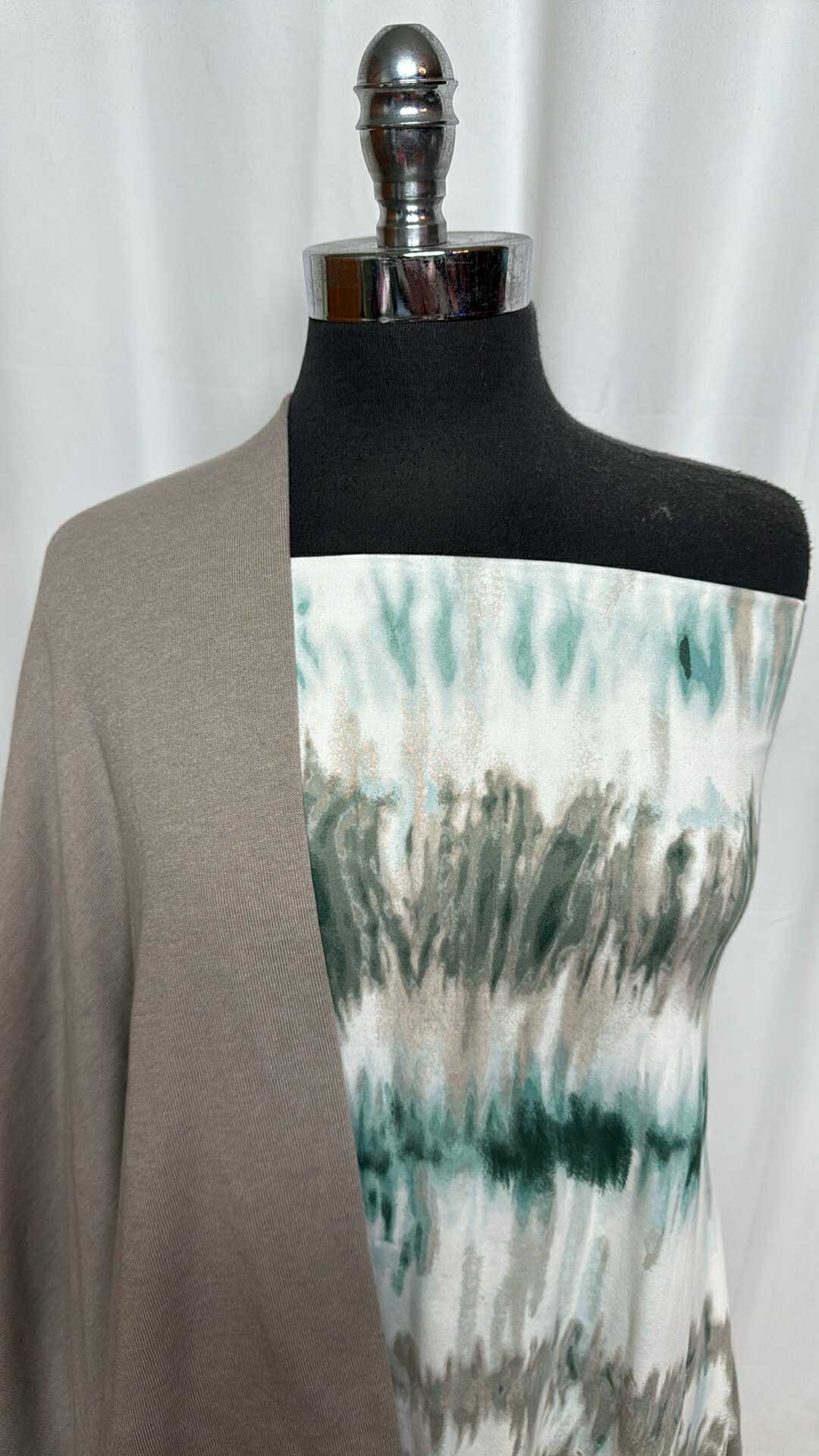 TIE DYE STRIPE BUNDLE : 2YD Tie Dye Stripe DBP & 1YD Solid Loop Terry (72" Wide) : A29226