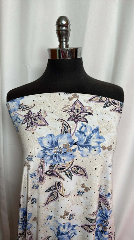 Floral w/Foil Dots - Venezia - 3 Yard Cut