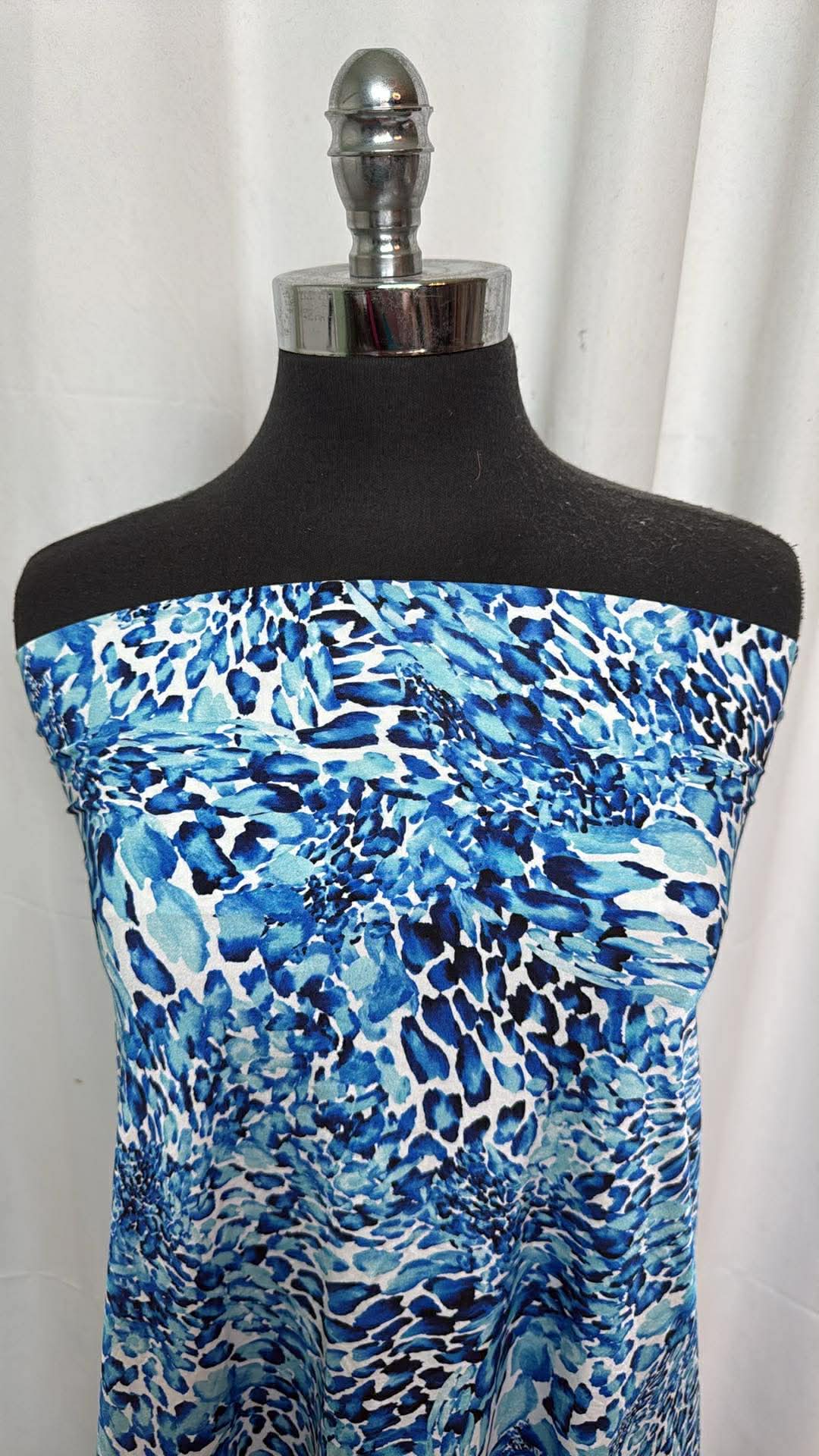 Blue Animal - Designer Nylon/Spandex Swim - 1 Yard Cut