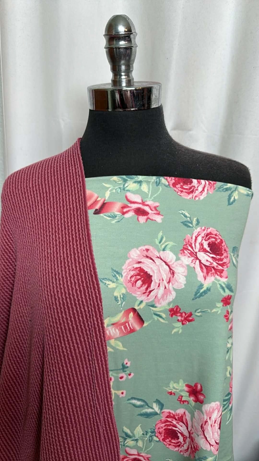 FLORAL WORDS/URBAN RIB BUNDLE : 1.5YD Urban Rib & 2YD Floral Words PRS FT : A29814