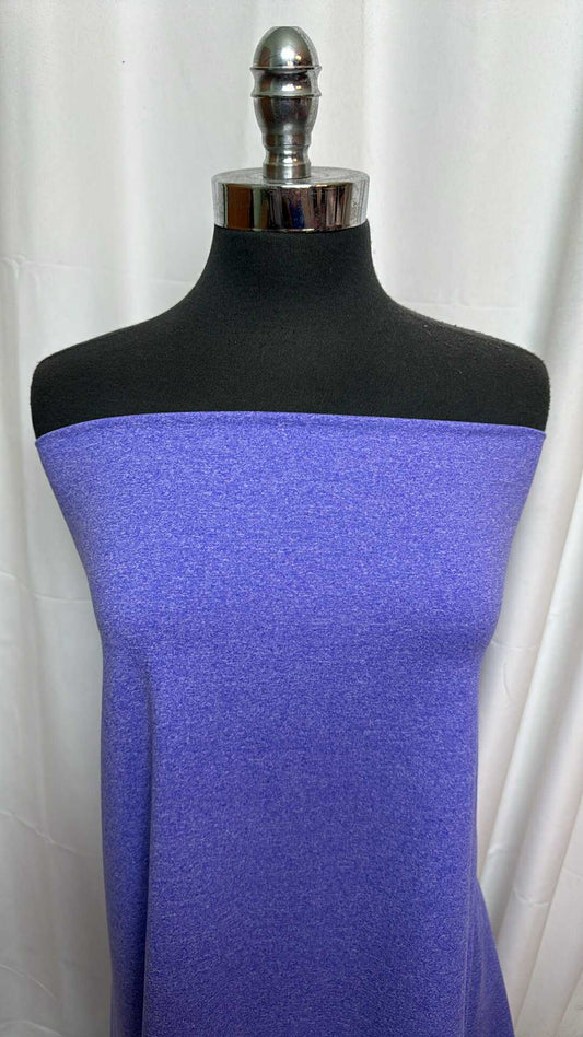 Heather Purple - Double Brushed Poly Spandex - 2 Yard Cut